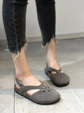 2023Women Sandals Summer Ladies Girls Comfortable Ankle Hollow Round Toe Sandals Woman Soft Beach Sole Female Shoes Plus Size