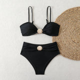 High Waist Bikini Women's Swimsuit Two-piece Bathing Suits Bandeau Woman Swimwear Trend Bikinis Sets Brazilian Beach Wear