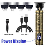 Professional Hair Cutting Machine Vintage T9 Hair Clipper Cutting Machine For Men Shaver Trimmer Rechargeable Carving Mark Razor