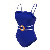 S - XL 2026 Sexy With Belt Monokini Women Swimwear High Leg Cut Padded Bather Bathing Suit Swim One Piece Swimsuit Female K8094