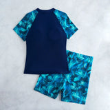 2026 Short Sleeves Tankini 2 Pieces Swimwear Female Printed Swimsuit Women Bathers Bathing Swimming Swim Suit Beachwear