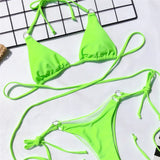 2026 Sexy Wrap Around String Thong Bikini Female Swimsuit Women Swimwear Two-Pieces Bikini Set Bather Bathing Suit Swim V1677