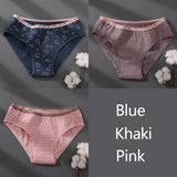 3Pcs/set Women Printing Floral Panties Low-Rise Cotton Briefs Female Comfortable Underwear Female Soft Panties Lingerie M-2XL