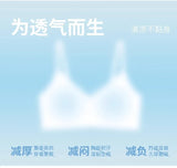 10A Antibacterial Cooling Bra for Small Chest, Summer Breathable Bralette, Wireless No Show, Anti-Sagging & Comfort Wear MOYISU