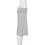 American knitted mid-waisted trousers, simple low-waisted straight loose casual trousers