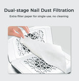 Nail Dust Collector, Foldable Large Suction Nail Dust Vacuum Cleaner, Nail Art and Manicure Fan Vacuum Cleaner