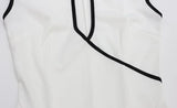 Ahagaga Dresses for Women Sexy Patchwork Hollow Out Cap Sleeve O Neck Sheath Bodycon Slim Casual Club Party Outfits Vestidos