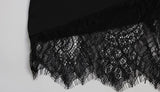 Ahagaga Sexy Women's Mini Dresses Solid Patchwork Lace Slash Sleeveless Sheath Bodycon Sheer Regular Casual Streetwear Vestidos
