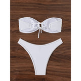 Sequins Shiny Bling Bandeau Bikini Female Swimsuit Women Swimwear Two-pieces Bikini set Brazilian Bather Bathing Suit Swim K7311