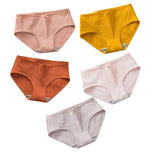 5Pcs/Set Cotton Briefs Women Panties Sexy Lingerie Women's Underpants Low Waist Panty Comfy Breathable Seamless Underwear