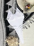 Sexy Backless Bikinis One Piece Swimsuit Bandage Bikini Thong Swimsuit Swimwear Biquini Conjunto De Bikini Tankini Beachwear