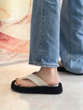2026 New Arrivals Summer Fashion Black Flip Flops Flat Sandals Women Leisure White Slides Shoes Comfy Walking Beach Footwear