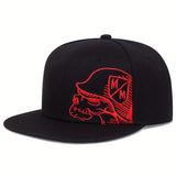 Unisex Skeleton Embroidery Baseball Cap Women Outdoor Sports Flat Hats Men Fashion Men Hip Hop Snapback Caps Sunscreen Hat