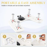 Nail art hand pillow, adjustable height, with 360 ° rotating phone holder and arm support pad, suitable for nail salon tools.