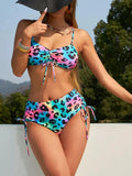 2026 Leopard High Waist String Two Piece Bikini Women Swimwear Female Swimsuit Bathers Bathing Swimming Suit Beachwear Summer