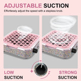 Nail Dust Collector, Powerful Vacuum Cleaning Equipment with Reusable Filter Cartridge, Ideal for Nail Salons