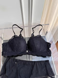 Summer Nouvelle Tendance! Soutien-Gorge Push Up à Fermeture Avant - Bretelles Dentelle Dos, Bralette Légère pour Petite Poitrine