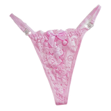 1pcs Low Rise Bow Sexy Lace Women Thongs Floral Panties Sexy Lingerie Solid Comfortable Erotic Elegant Lady G-string Underwear