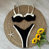 Patchwork Micro Bikini Push Up Women Swimsuits 2025 Sexy Female Swimwear Brazilian Bikini Set Thong Biquini Swim Suits Beachwear