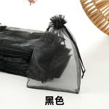 50pcs 7x9cm 9x12cm 10x15cm Sheer Organza Bags Wedding Party Candy Chocolate Bags Gift Pouches Jewelry Storage Drawstring Bags