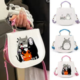 Cute Totoro Print Crossbody Bag Women PU Leather Handbag Casual Shoulder Bag For Shopping Daily Use & Perfect Gift For Anime Fan