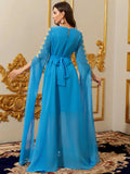 Women Muslim Abaya Kaftan Dress Lace Ethnic Moroccan Dress Eid Prayer Clothes Arabian Maxi Robe