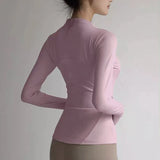Women's High-End Yoga Suit with Standing Collar Long-Sleeved Sports Jacket for Running And Training Windproof Fitness Jacket