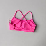 Women's Sexy Cross Backless Yoga Sports Bra Quick Drying Skin Friendly Nude Fitness Bra for Active Wear