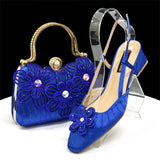 Doershow Italian Shoe and Bag Set New 2025 Women Shoes and Bag Set In Italy GREEN Italian Shoes with Matching Bag HW1-1
