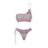 3Pcs Striped Bikini 2026 Bandeau Biquini Women Sexy Swimsuit Push Up Swimwear Female Mesh Pants Bathing Suit Cover Up Beachwear