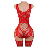 Ultra Hot Crotchless Lingerie Open Bra Erotic Costumes Transparent BodySuits Adults Hanging Neck Bodystockings Fishnet Underwear