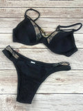 Leopard Splicing Bra Cup Bikini Women Swimsuit Female Swimwear Two-pieces Bikini Set Push Up Bather Bathing Suit Swim Beach Wear