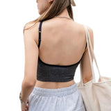 Women Bra Tank Crop Top Seamless Underwear Female Crop Tops U-shaped Back Sports Intimates Sexy Lingerie Padded Camisole Femme