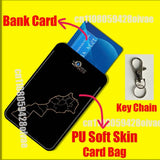 Moroccan Morocco Map Passport Card Holder Case For ID Clips Credit Bank Subway  Sleeves Storage Bag PU Leather Keychain