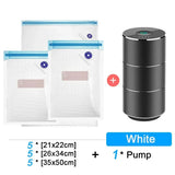 Electric Vacuum Sealer Machine for Food Clothes Vacuum Storage Bags USB Rechargeable Portable Mini Air Compression Vacuum Pump