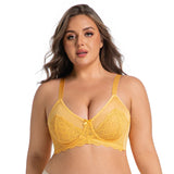 Women's Floral Lace Buckle Front Wireless Bra,Breathable Comfortable lingerie Top for Daily Wear,Women's Lingerie for All Season