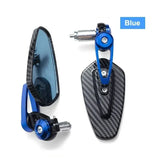 Universal Motorcycle Rearview Mirror Carbon Fiber Pattern Handlebar Mirror Modified Inverted Rear Mirror Motorbike Accessories