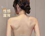 MOYISU Low Back Bra Small Chest -Thickened Pads Convertible Straps Seamless Enhancer for Dresses Elegant Exposed Shoulder Design