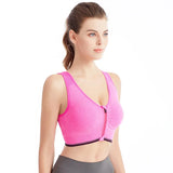 Sports Bra Women Front Zipper More Size Crop Tops Female Gym Jogging Yoga Fitness Shockproof Vest Bralette Sport Bras for Women