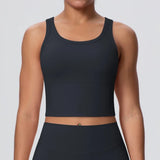 Women's Yoga Vest Shockproof Fixed Cup Beauty Back Yoga Top Outdoor Sports Running Fitness Vest