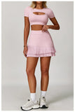 Pleated Tennis Skirt for Women with Pocket Shorts Women's High Waisted Wrapped Around Tummy Control Athletic Golf Yoga Skorts