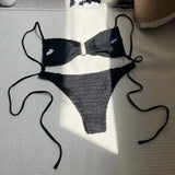 2026 Wrinkled U Ring Bandeau Bikini Women Swimwear Female Swimsuit Two-pieces Bikini Set Bather Pool Bathing Suit Swim Beachwear
