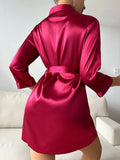 Women Summer Pajamas Elegant Lace up Bathrobe Fashion And Sexy Sleepwear For Home Wear
