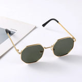 Fashion Kids Square Sunglasses for Boys Girls Retro Octagon Metal Sun Glasses Vintage Black Polygon Shades UV400 Protection