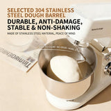 SUNATUR SM-606E Stand Mixer 900W 7L Electric Kitchen Mixer with 11 Speeds & Timer, Ultra-Quiet Dough Mixer for Home Baking