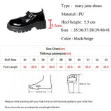 Patent Leather Thick Sole Mary Jane Shoes Women 2025 Ankle Buckle Platform Pumps Woman Round Toe High Heel Lolita Shoes Female
