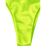 Sexy Satin Halter Brazilian Padded Bikini Female Swimsuit Women Swimwear Two-Pieces Bikini Set Bather Bathing Suit Swim V4966S