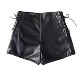 New Solid Color High Waist Elastic Shorts Women's Tight Casual Shorts Thin Drawstring Pure Desire Casual Charming Shorts NWSV