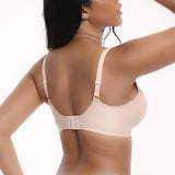 Pink Leopard Deep V Jelly Bras Wireless Comfortable Bra Supportive No Underwire Bras Tshirt Push Up Bralette Plunge Seamless Bra