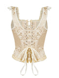 Elegant Corset With Lace Straps Bridal Gown Corset Sexy Lace Slim Top Hollow Out Pure Desire Charming Top Fashion Beautiful ZD8Z
